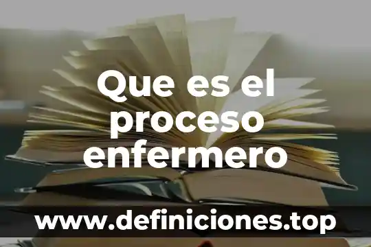 Que es un enfermero en el diccionario 4 Que es el proceso enfermero