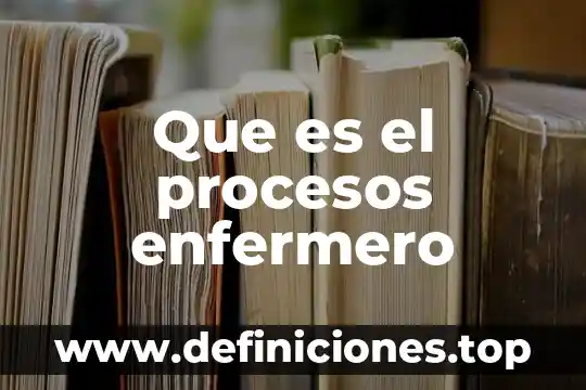 Que es un enfermero en el diccionario 5 Que es el procesos enfermero