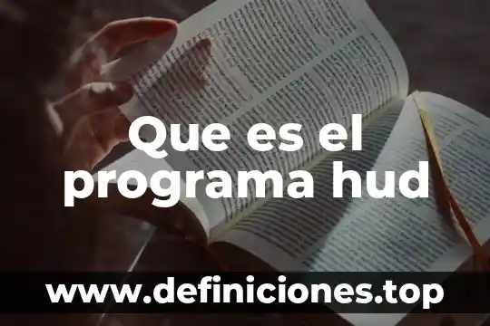 Que es el programa hud