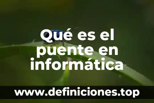 Que es una unidad de control aritmetica informatica 7 Qué es el puente en informática