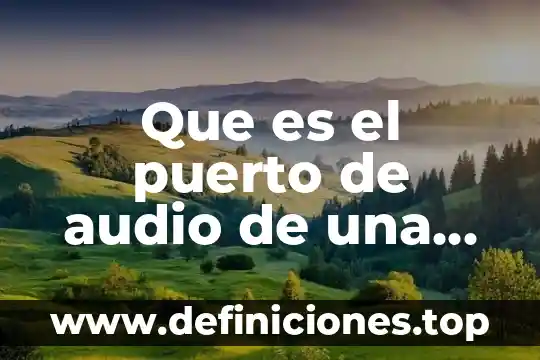 Que es el diseño del dialogo interaccion humano computadora 7 Que es el puerto de audio de una computadora