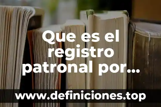 Registro patronal infonavit que es 5 Que es el registro patronal por clase