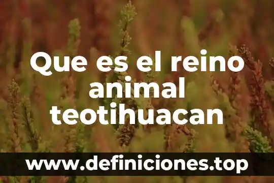 Que es el reino animal teotihuacan
