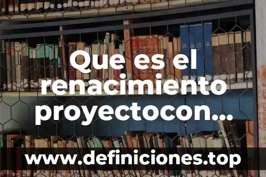 Explica con tus propias palabras que es informática 6 Que es el renacimiento proyectocon tus propias palabras