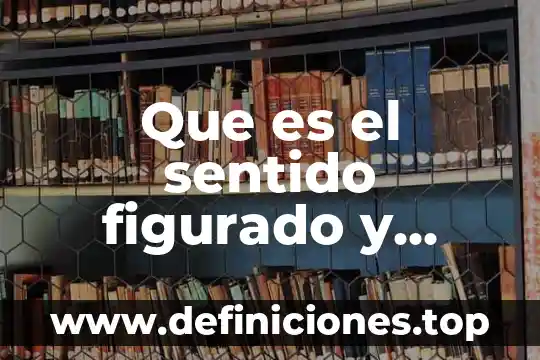 Que es significa la palabra literal 6 Que es el sentido figurado y literal ejemplos