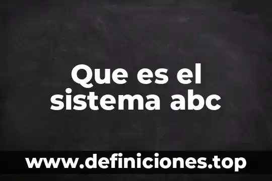Que es instutuciones concepto en definicion abc 3 Que es el sistema abc