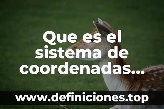 Que es coordenadas geográficas de un mapa 5 Que es el sistema de coordenadas vectangutareo