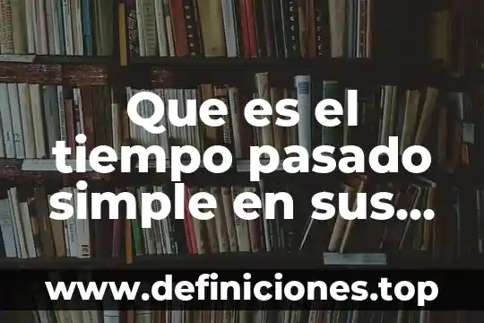 Que es el tiempo pasado simple en sus forma interogativa