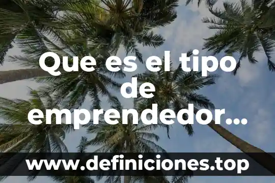 Que es el tipo de emprendedor de triple impacto