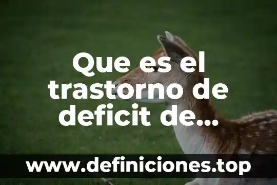 Atención médica telefónica qué es 3 Que es el trastorno de deficit de atencion en niños