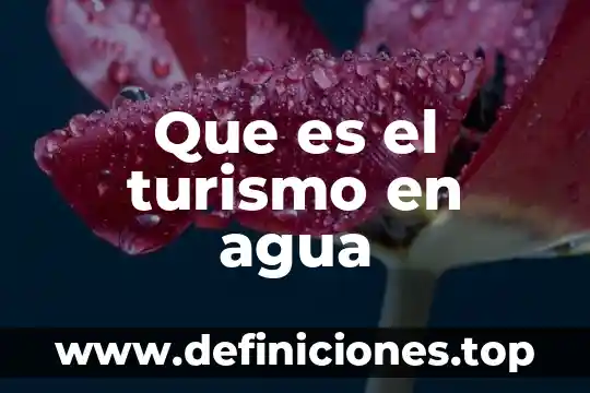 Qué es un bosquejo en física 3 Que es el turismo en agua
