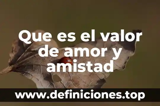 Que es la semejanza como valor 4 Que es el valor de amor y amistad