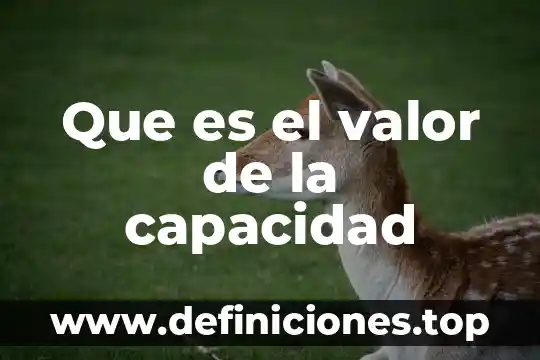 Que es la semejanza como valor 7 Que es el valor de la capacidad