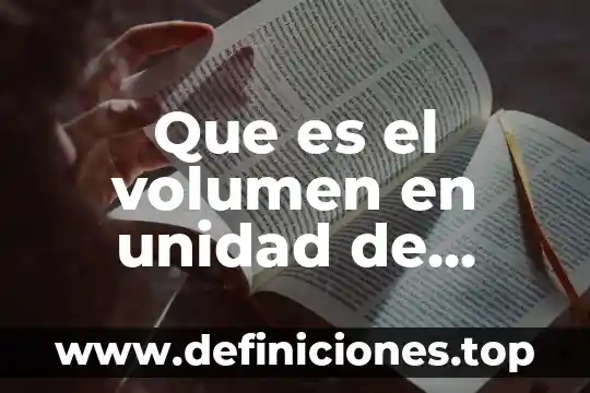 Que es un disco de unidad usb 6 Que es el volumen en unidad de medida