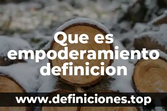 Que es empoderamiento definicion