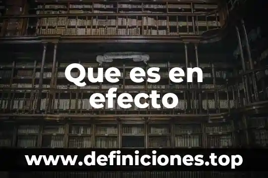 Que es en efecto