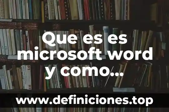 Que es es microsoft word y como seleccionar recuperar texto