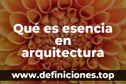 Qué es la próxima en arquitectura 5 Qué es esencia en arquitectura