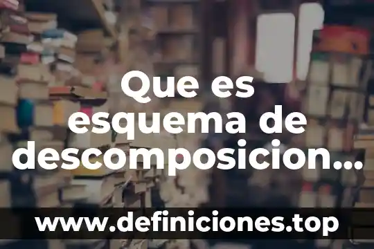 Que es la descomposicion de materia organica 4 Que es esquema de descomposicion del trabajo