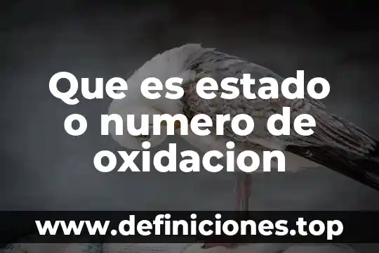 Que es estado o numero de oxidacion