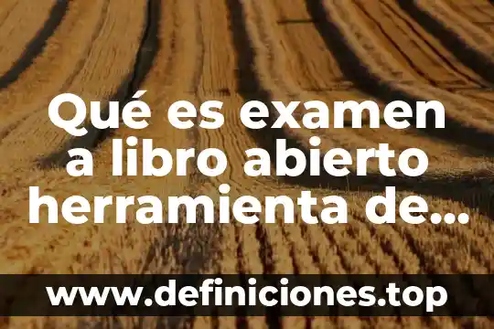 ¿Qué es un algoritmo libro de Aidez? 3 Qué es examen a libro abierto herramienta de evaluación