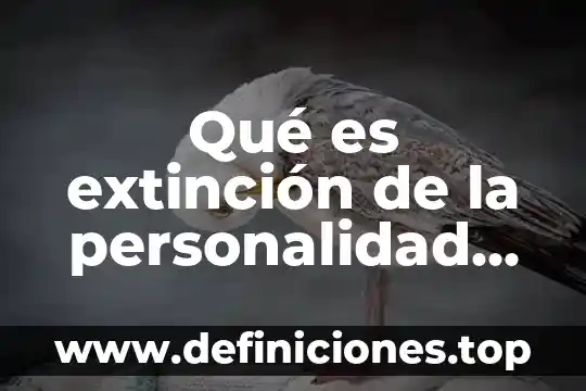 Que es una evaluacion de la personalidad 8 Qué es extinción de la personalidad internacional del estado