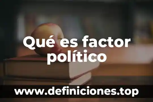 Qué es factor político