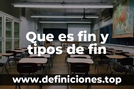 Que es fin y tipos de fin