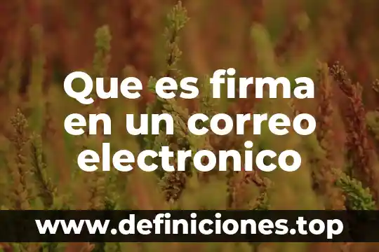 Que es una firma digital en seguridad computacional 7 Que es firma en un correo electronico