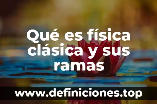 Qué es física clásica y sus ramas