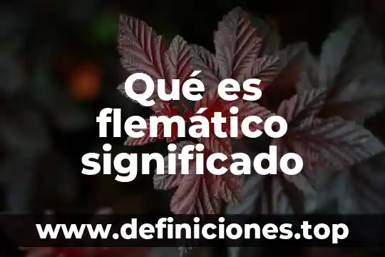 Que es ereccion significado 4 Qué es flemático significado