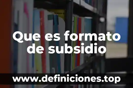 Que es el formato de texto en word 5 Que es formato de subsidio