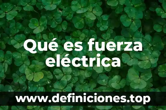 Qué es un stat eléctrica 3 Qué es fuerza eléctrica