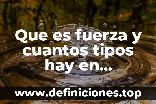 Que es clima y cuantos tipos hay 8 Que es fuerza y cuantos tipos hay en educacion fisica