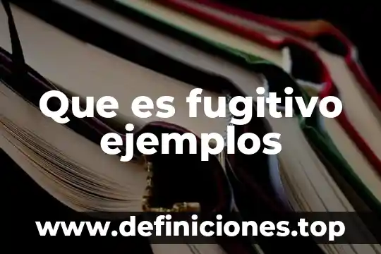 Ejemplos que es el significado y el significante 5 Que es fugitivo ejemplos