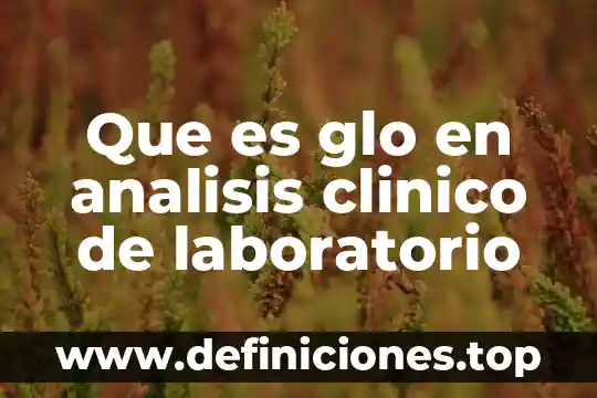 Que es el area clinico educacional 4 Que es glo en analisis clinico de laboratorio