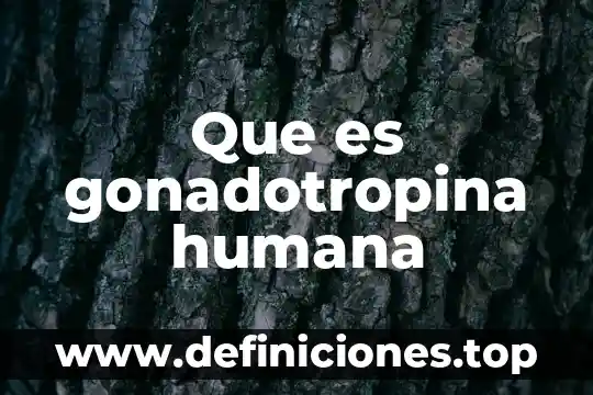 Que es gonadotropina humana