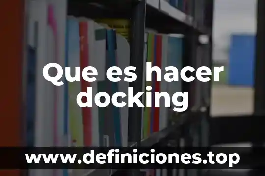 Lo sencillo que es hacer un verso 3 Que es hacer docking