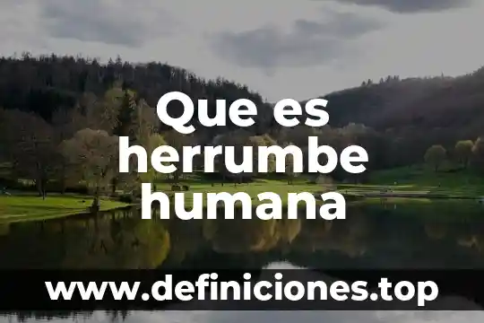 Que es herrumbe humana