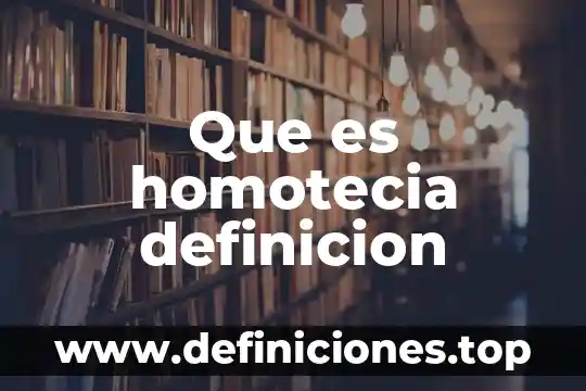 Que es homotecia definicion