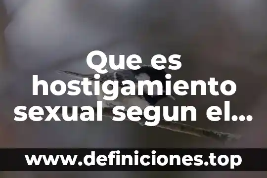 Que es hostigamiento sexual segun el codigo penal