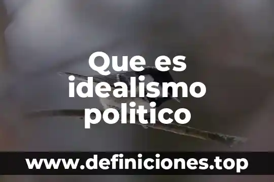 Que es idealismo politico