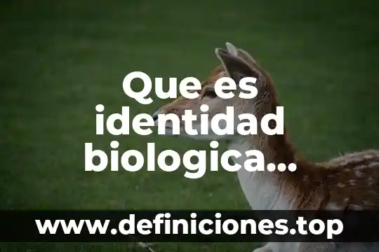Redalyc que es la niñez en psicologia 5 Que es identidad biologica yahoo
