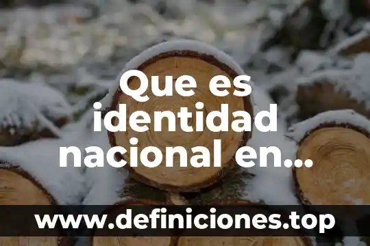 Que es identidad nacional en historia