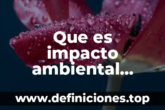 Impacto ambiental que es universidad nacional autónoma de mexico 5 Que es impacto ambiental causas y consecuencias