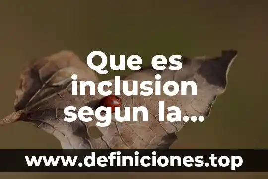 Por que es importante saber sobre los puntos de unesco 7 Que es inclusion segun la unesco