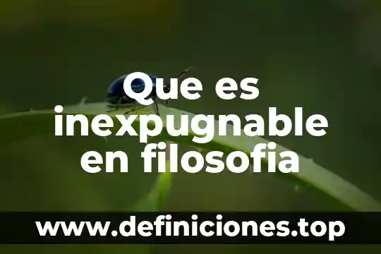 Que es inexpugnable en filosofia