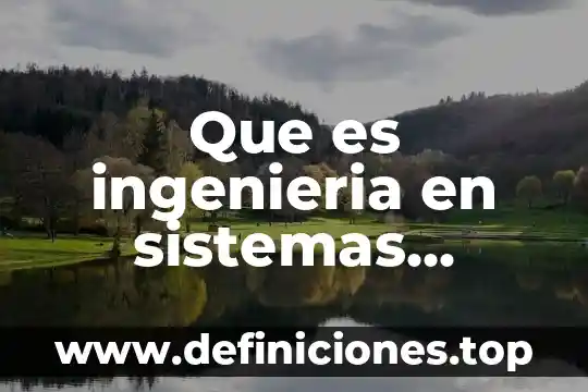 Que es materias optativas 8 Que es ingenieria en sistemas materias