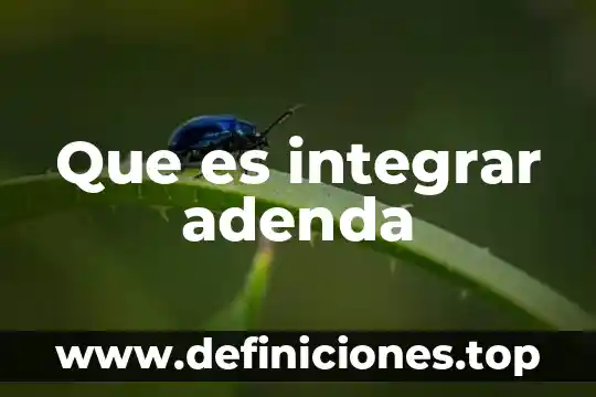 Que es integrar adenda
