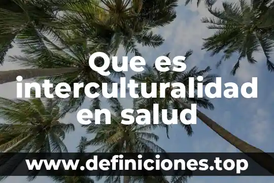 Que es historia de salud 8 Que es interculturalidad en salud